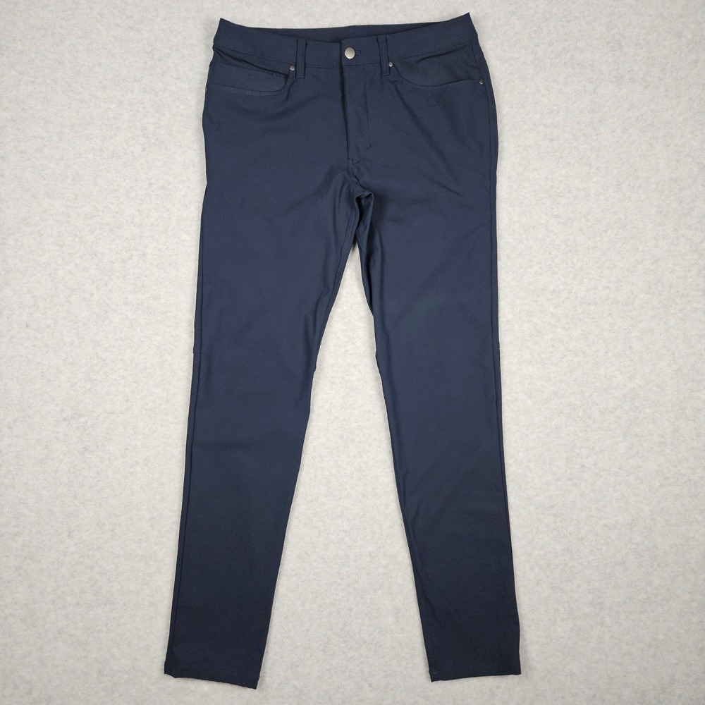 Lululemon (Men's 32) Blue ABC Slim-Fit Pant Warpstreme Golf Chino 31.5" Inseam